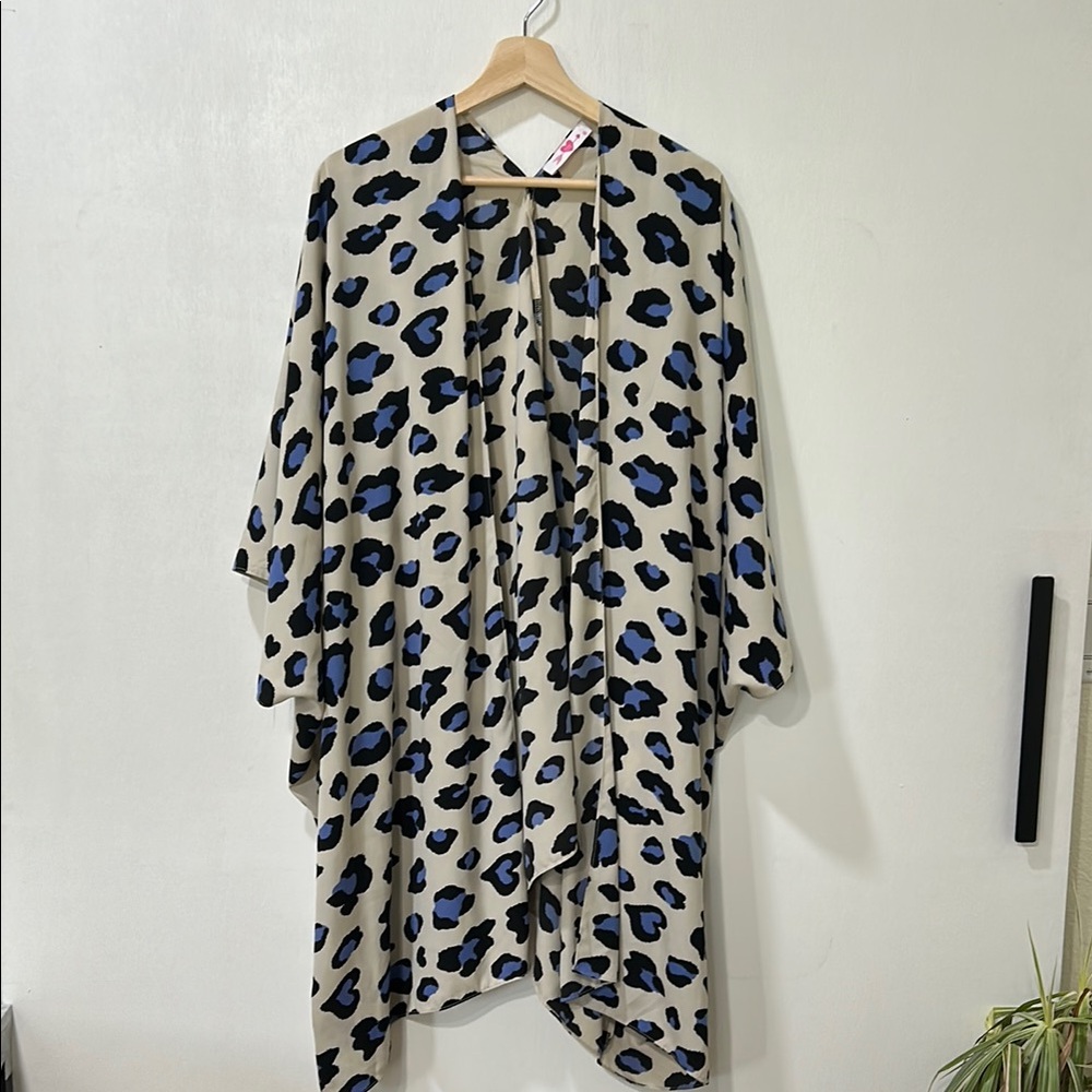 BUDDY LOVE WOMEN LORRAINE LEOPARD PRINT KIMONO Sz M/L